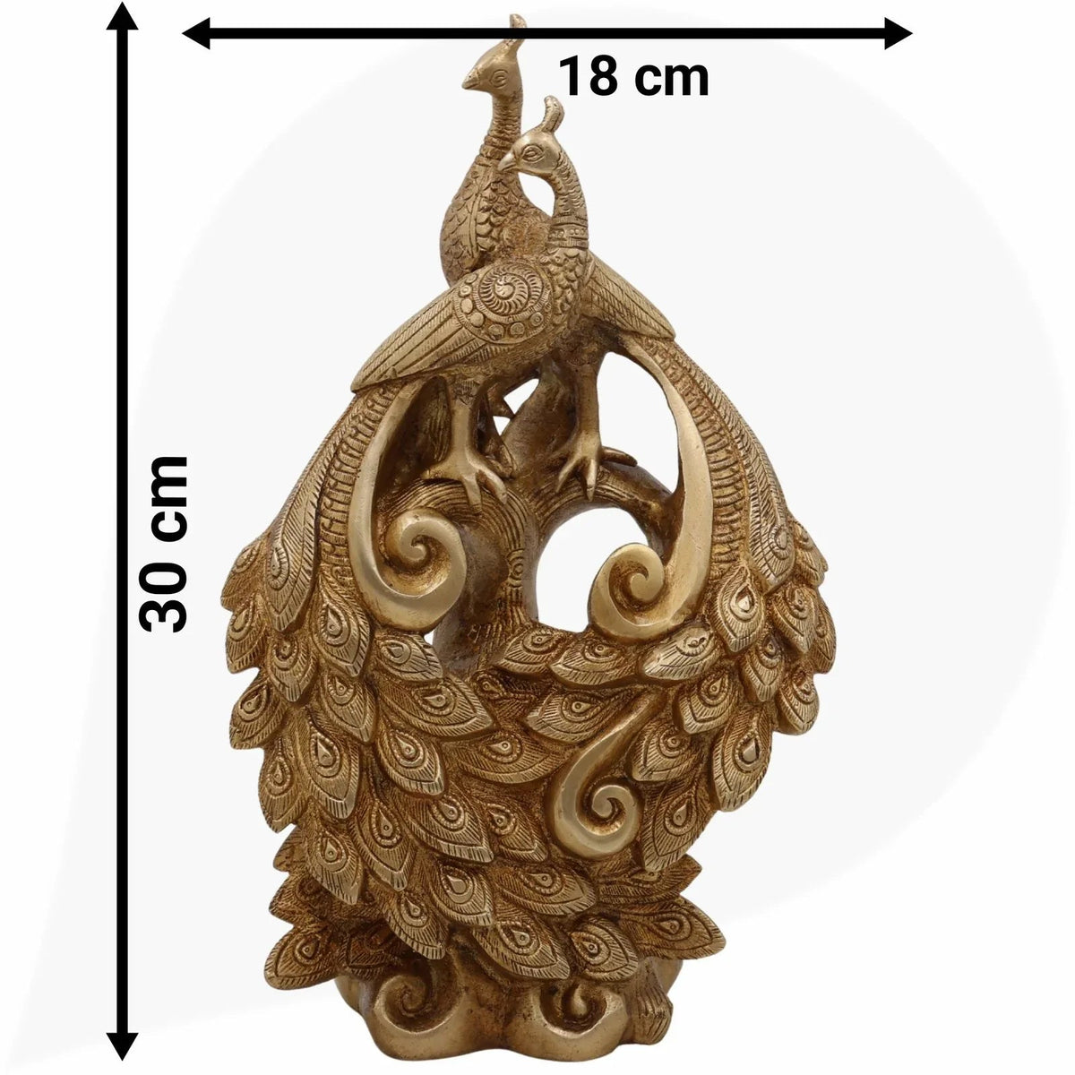 Brass Royal Couple Peacock Showpiece -ArtyCraftz.com