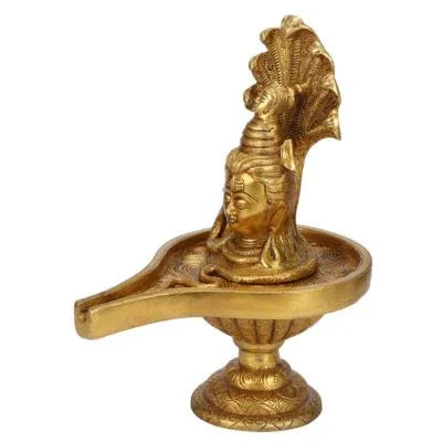 Brass Shivlingam with Sheshnag Statue-ArtyCraftz.com