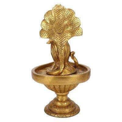 Brass Shivlingam with Sheshnag Statue-ArtyCraftz.com