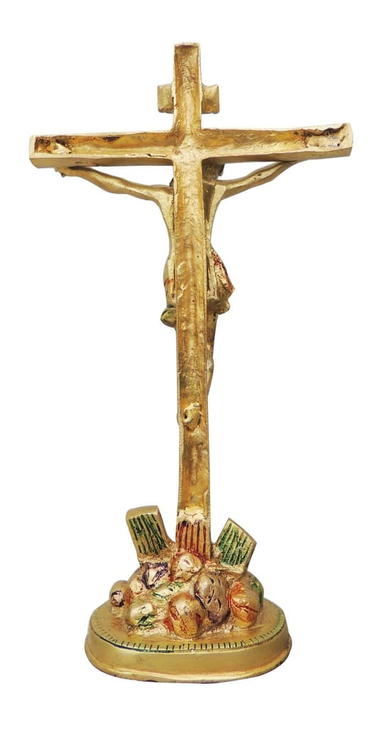 Brass Showpiece Jesus On Cross Statue
