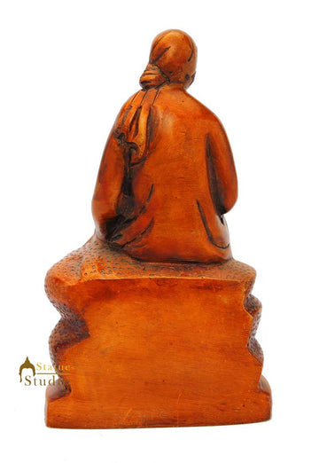 Brass Shridi Sai Baba in Red Statue-ArtyCraft.com