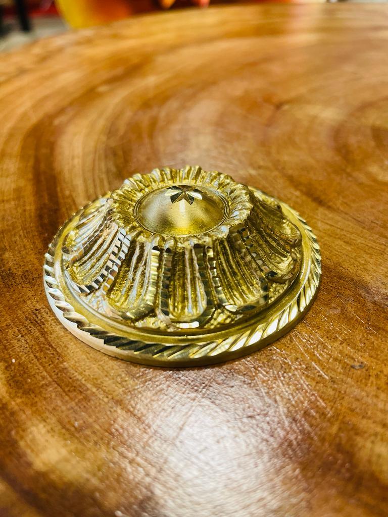 Brass Special Flower Door Dome Matt Diamond Cut Finish-ArtyCraftz.com