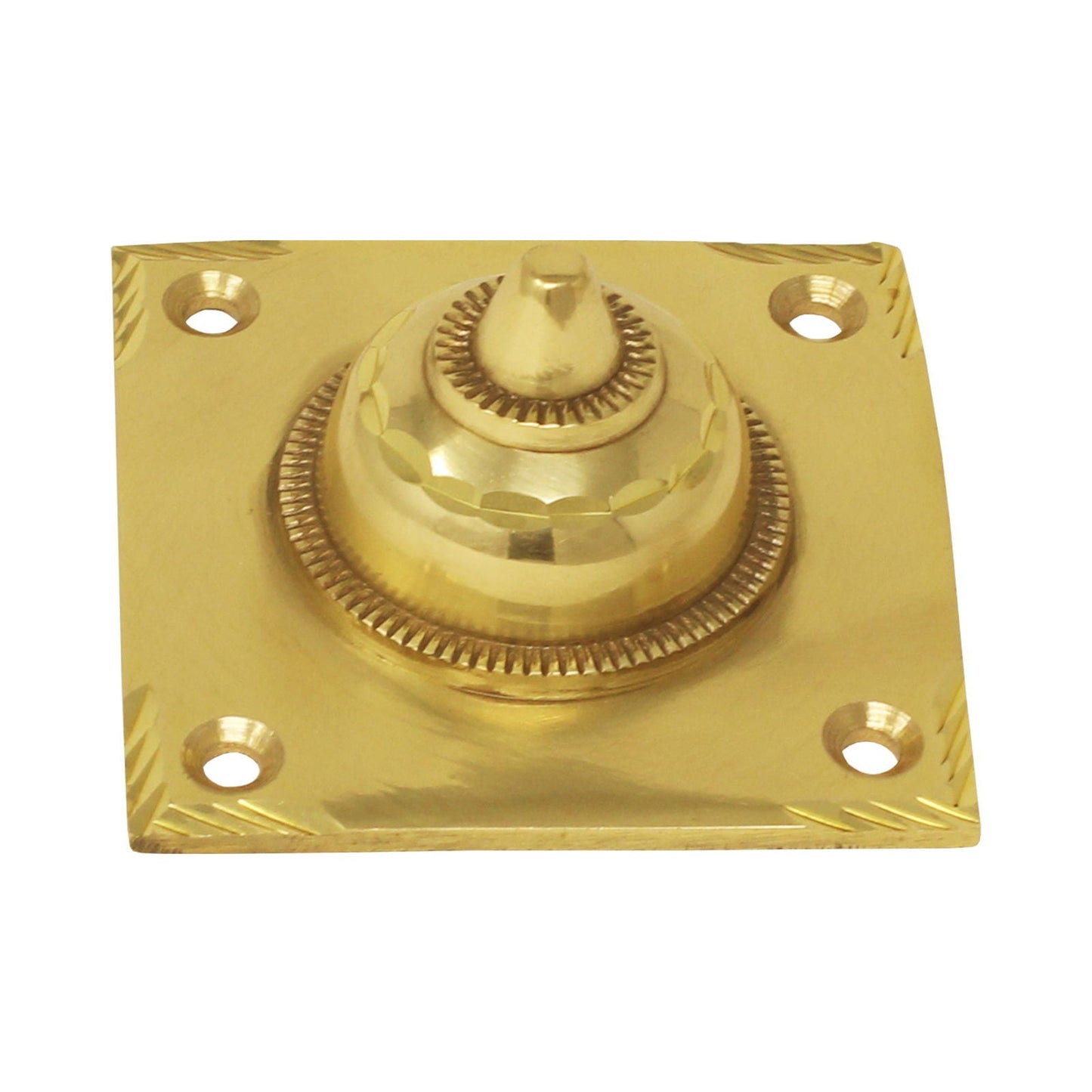 Brass Special Square Door Dome (2.5 Inch) Matt Finish - ArtyCraftz.com