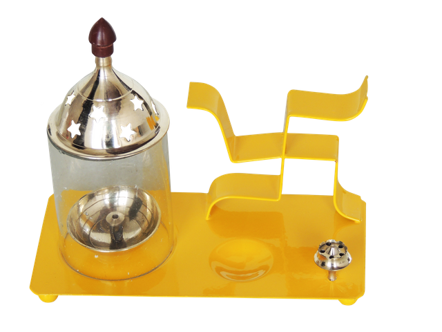 Brass Swastic Chimney Deepak Yellow Color - ArtyCraftz.com