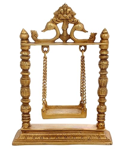Brass Swing Statue Idol Height 9 inches - ArtyCraftz.com