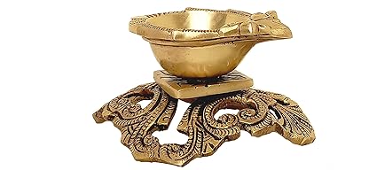Brass Table Diya Home Decor Gifting 5.2*3.8*2.4 Inches