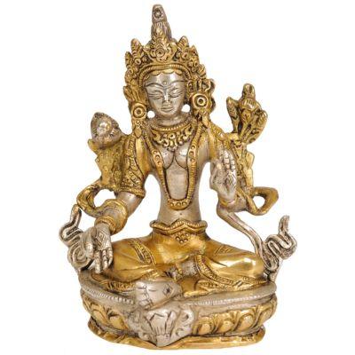 Brass Tibetan Buddhist Deity White Tara