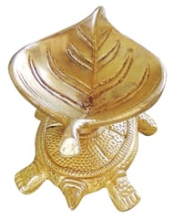 Brass Tortoise with Betal leaf oil Lamp-ArtyCraftz.com
