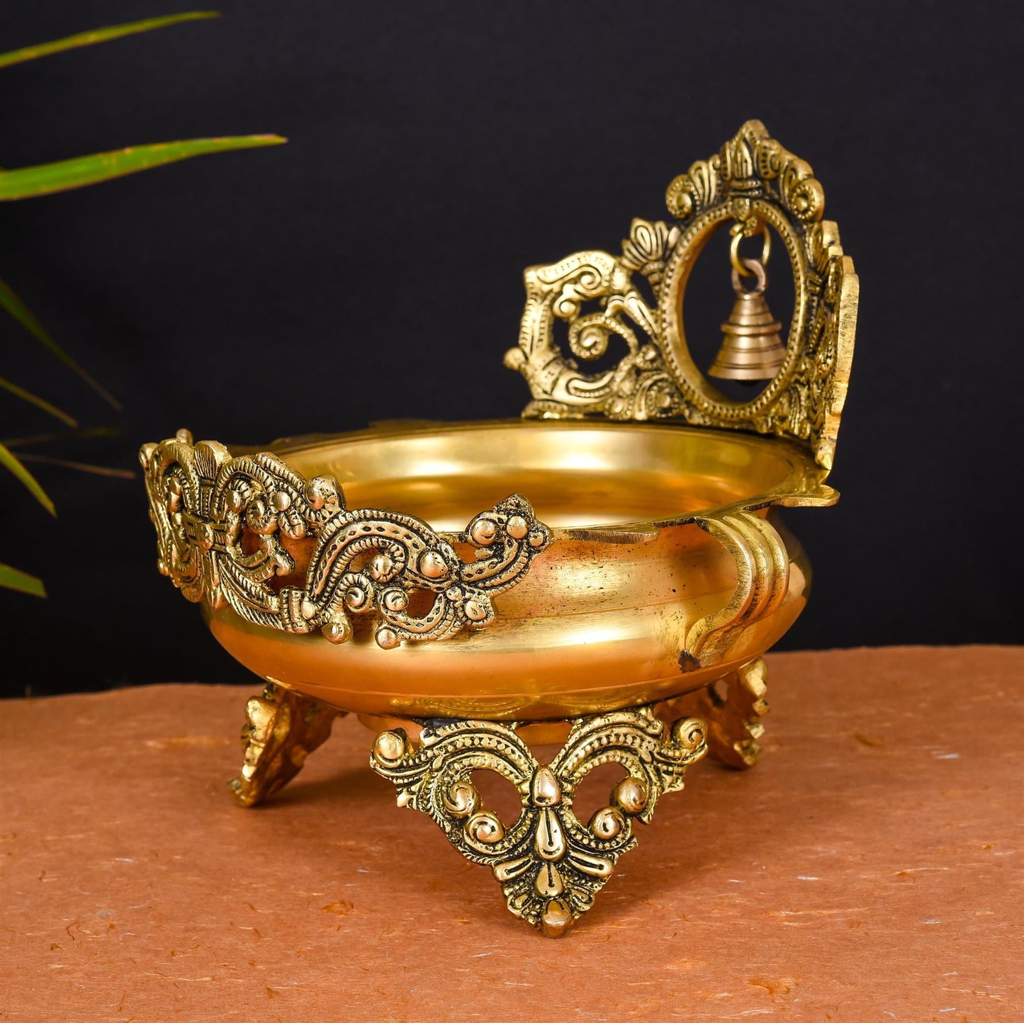 Brass Urli for Home Decor Floating Flower Pot