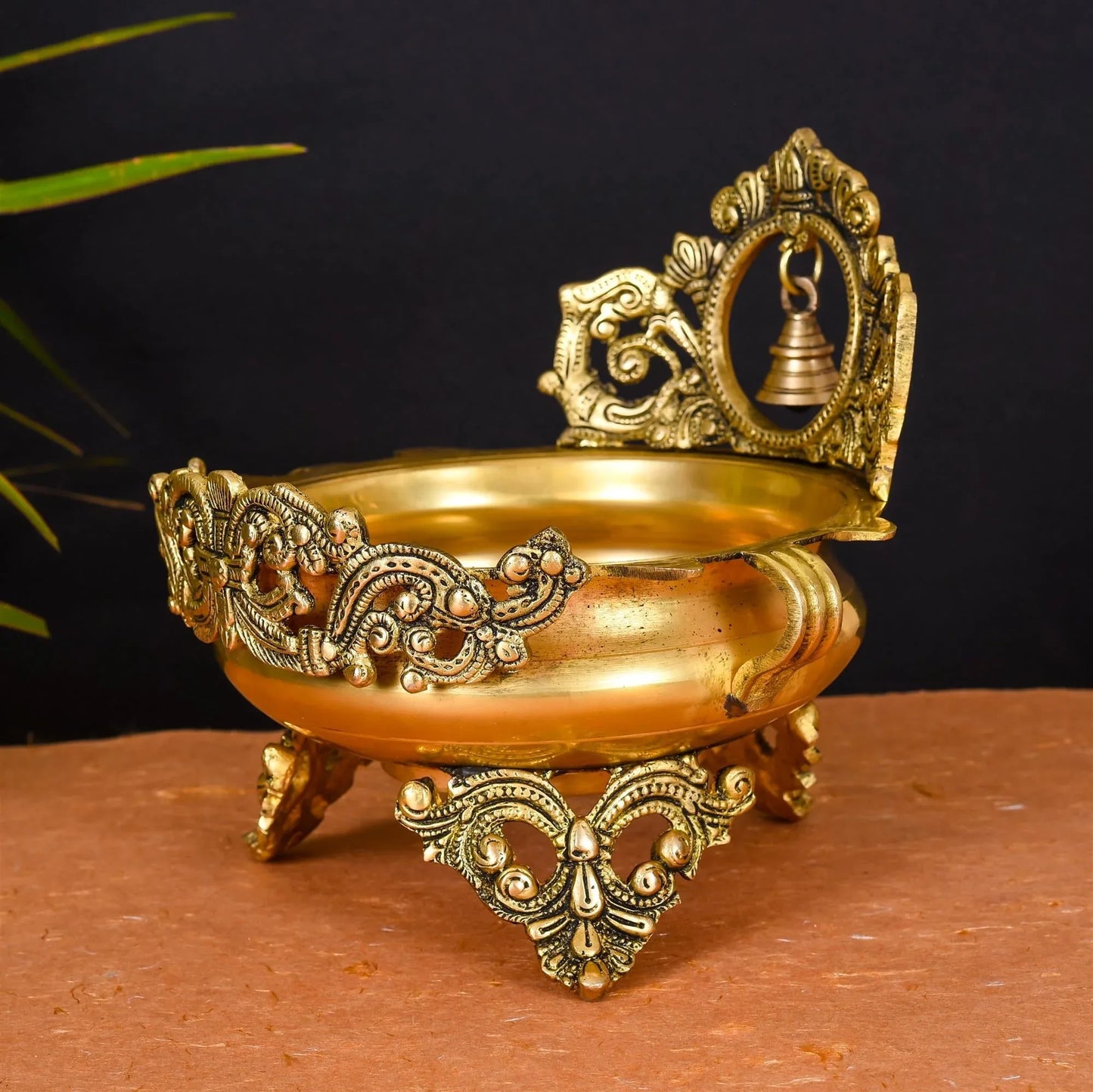 Brass Urli for Home Decor Floating Flower Pot