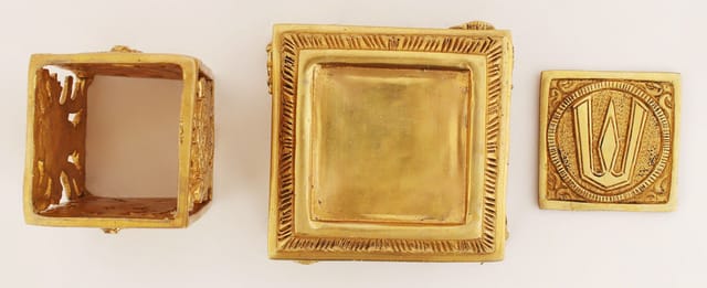 Brass Venakteshwara With Shankh and Chakra Engraved Dhoop Dani -ArtyCraftz.com