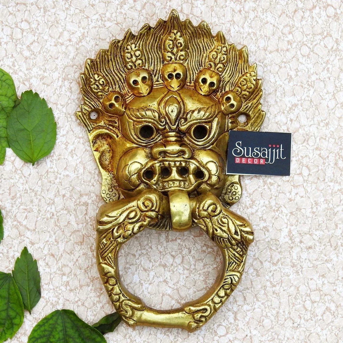 Brass Yali Door Knocker - ArtyCraftz.com