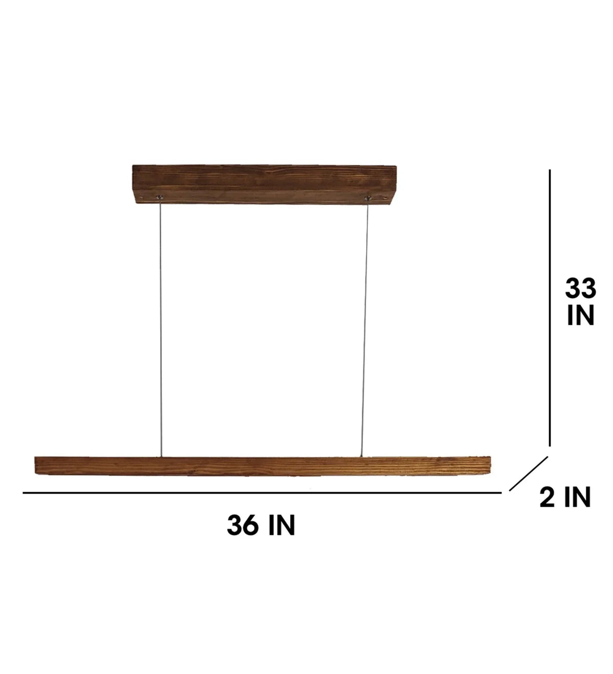 Brigitte 36 Brown Wooden LED Hanging Lamp-ArtyCraftz.com