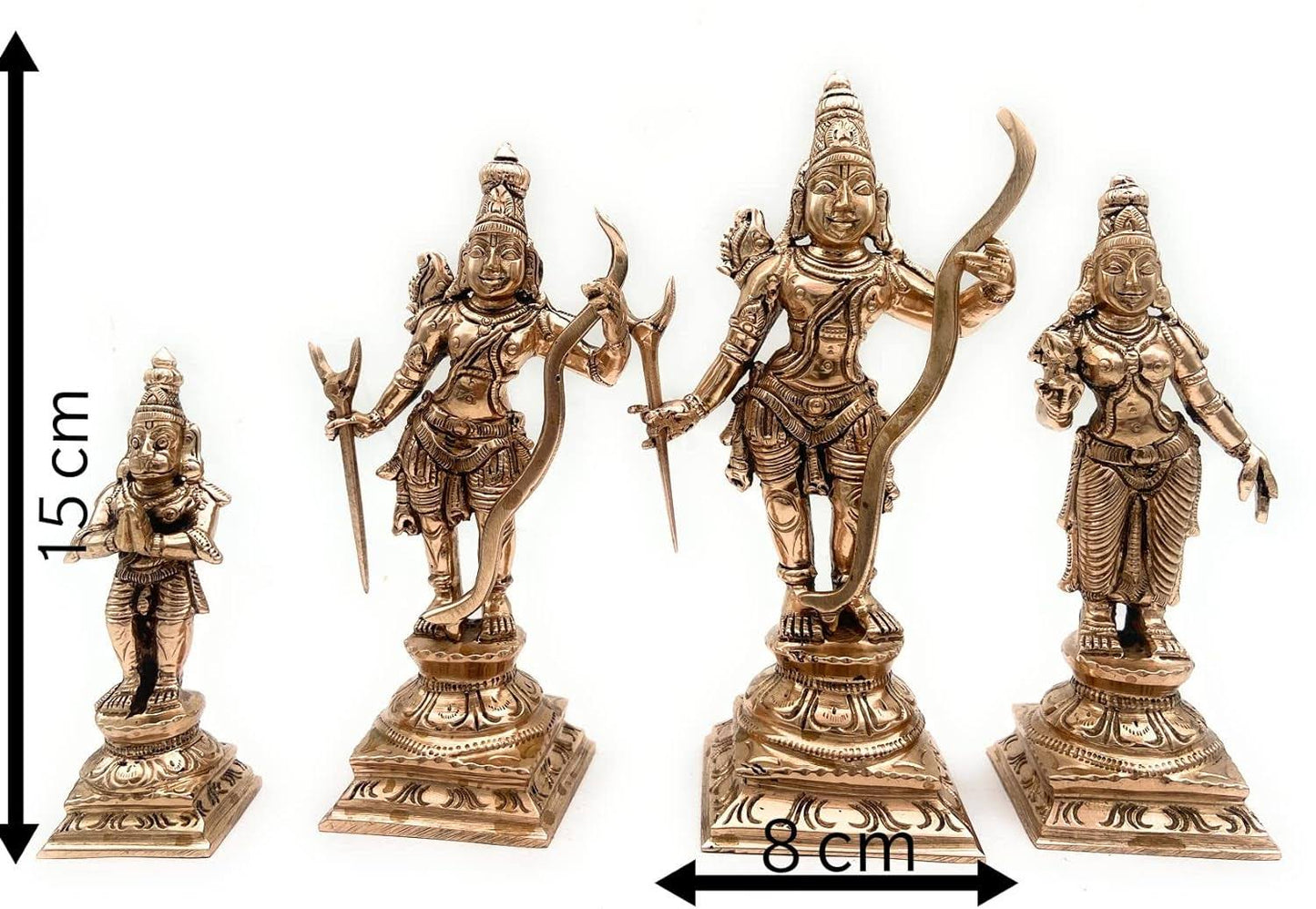 Bronze Panchaloha Ram Darbar Murti 26 cms