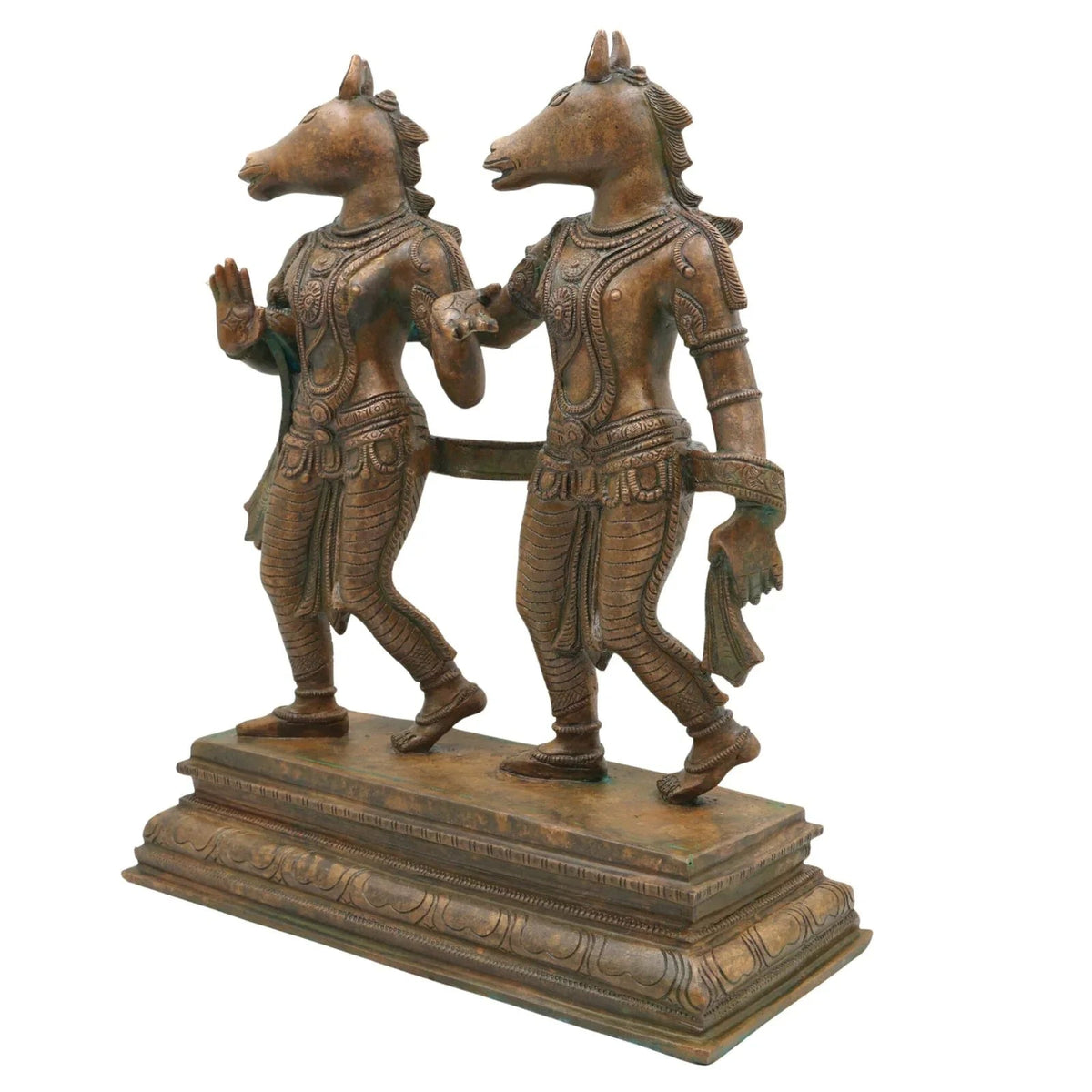 Bronze Ashwini Kumar Idols on Base-ArtyCraftz.com
