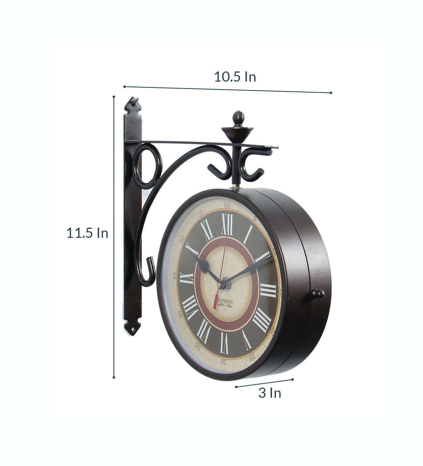 Brown Metal Analog Platform Clock
