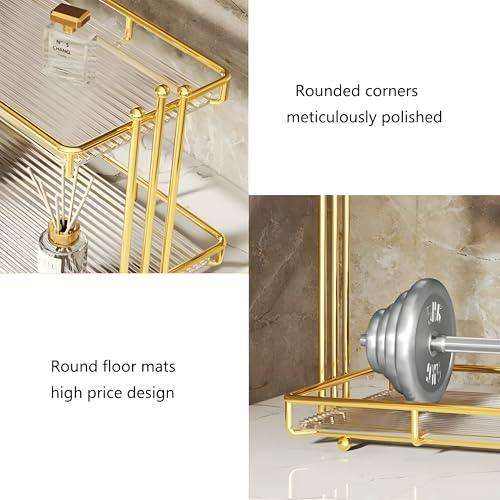 Buffet Server Organiser 3 Tier Cake Stand for Dining Table Cup Cake & Dessert Stand with 3 Shelves (Gold), Round, Stainless Steel