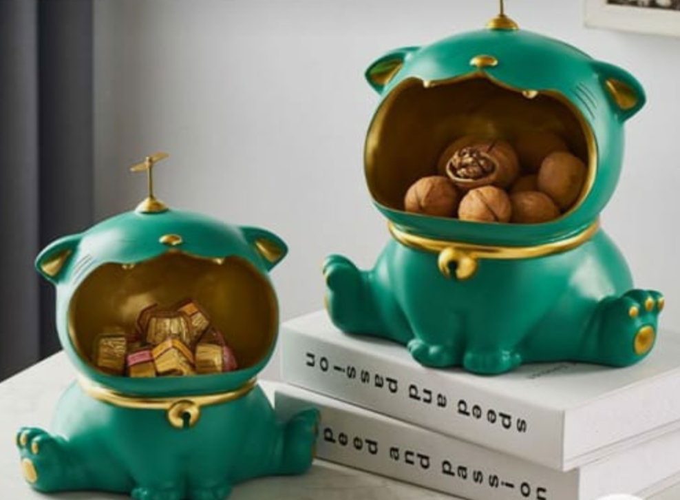 Bulldog Figurine Animal Statue Big Mouth Storage Box - ArtyCraftz.com