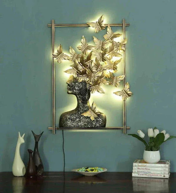Butterfly Queen LED Metal Wall Art- ArtyCraftz.com