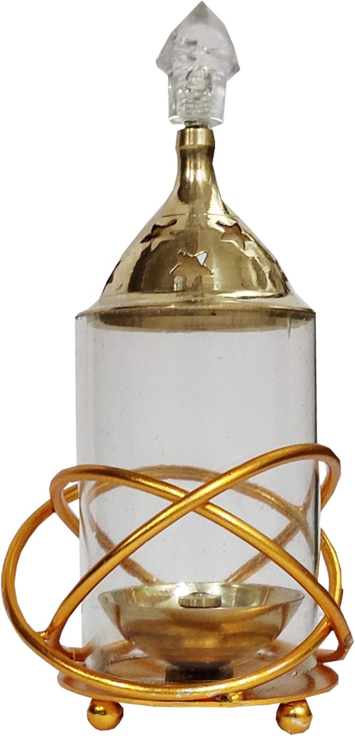 Akhand Brass Diya with Ring Chimney ArtyCraftz