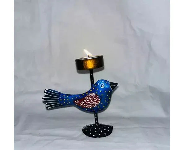 Handcrafted Iron Bird Tealight Holder Showpiece for Home Decoration
-ArtyCraftz.com