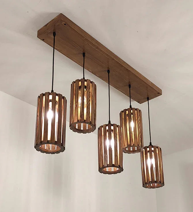Casa Brown 5 Series Hanging Lamp-ArtyCraftz.com