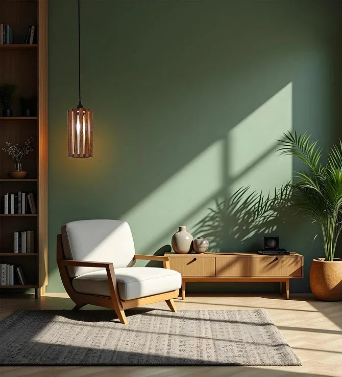Casa Brown Wooden Single Hanging Lamp-ArtyCraftz.com