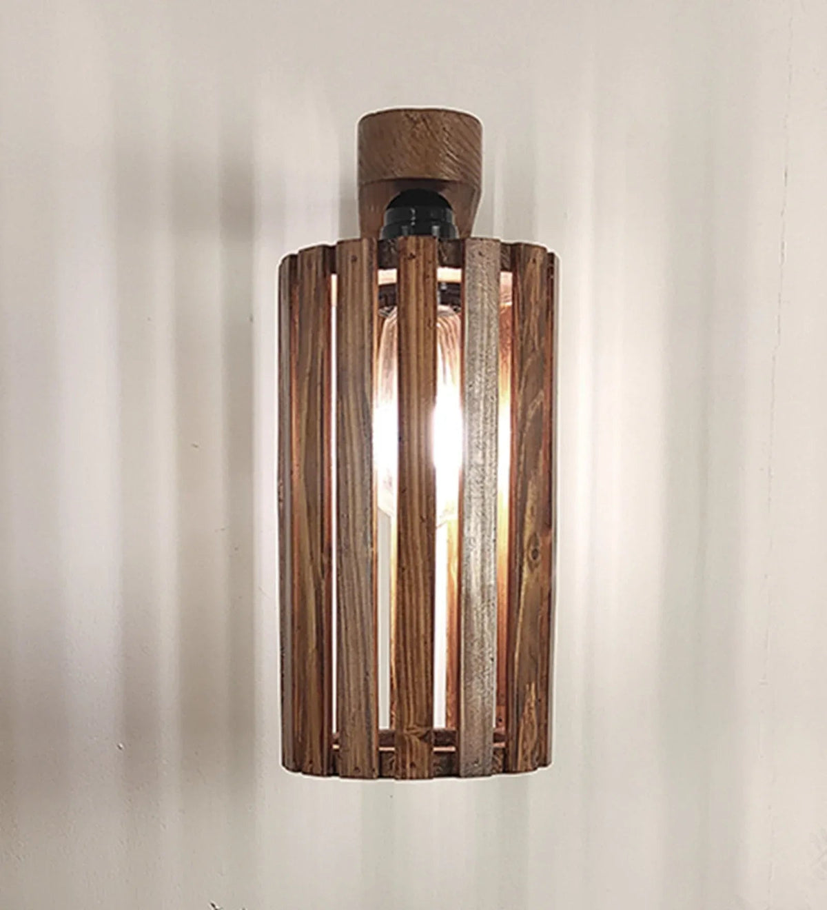Casa Brown Wooden Wall Lamp