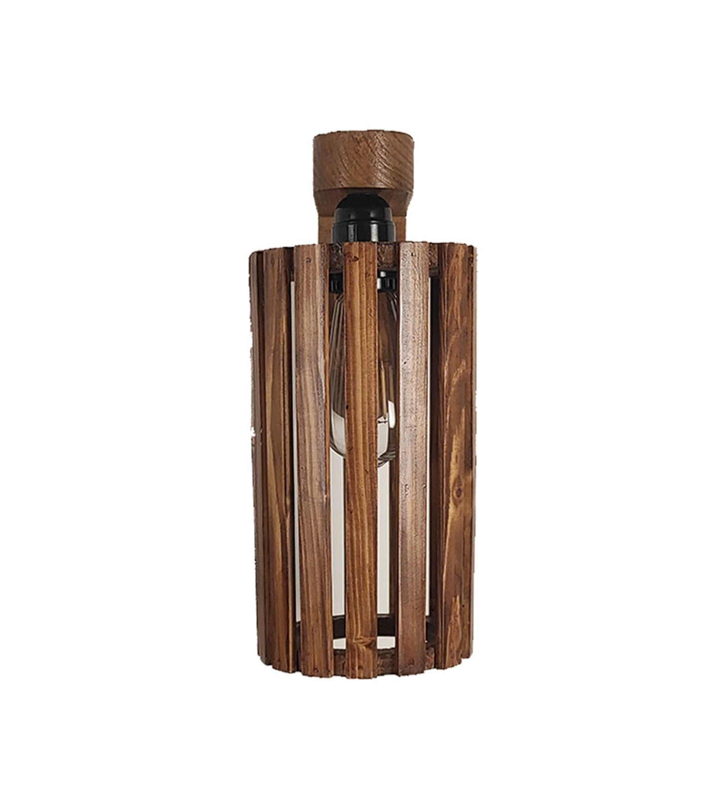 Casa Brown Wooden Wall Lamp Real
