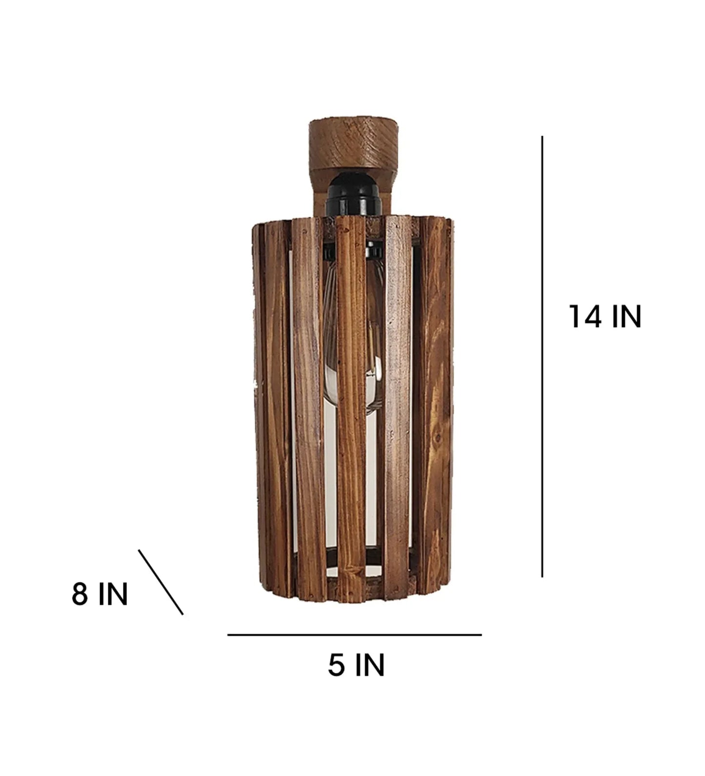 Casa Brown Wooden Wall Lamp