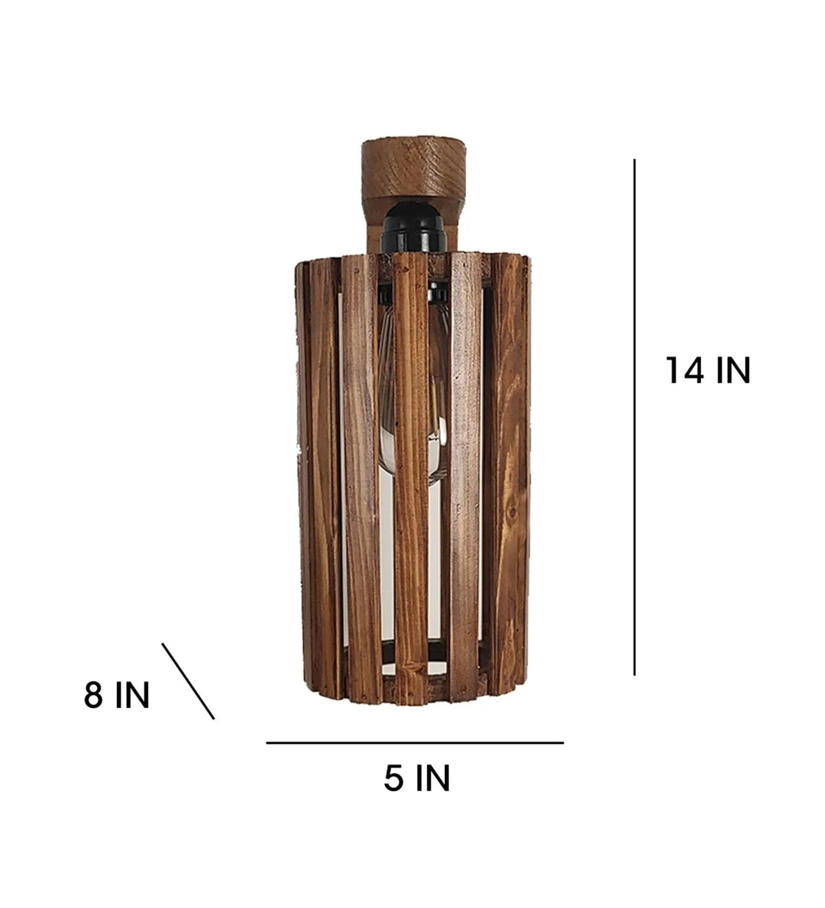 Casa Brown Wooden Wall Lamp