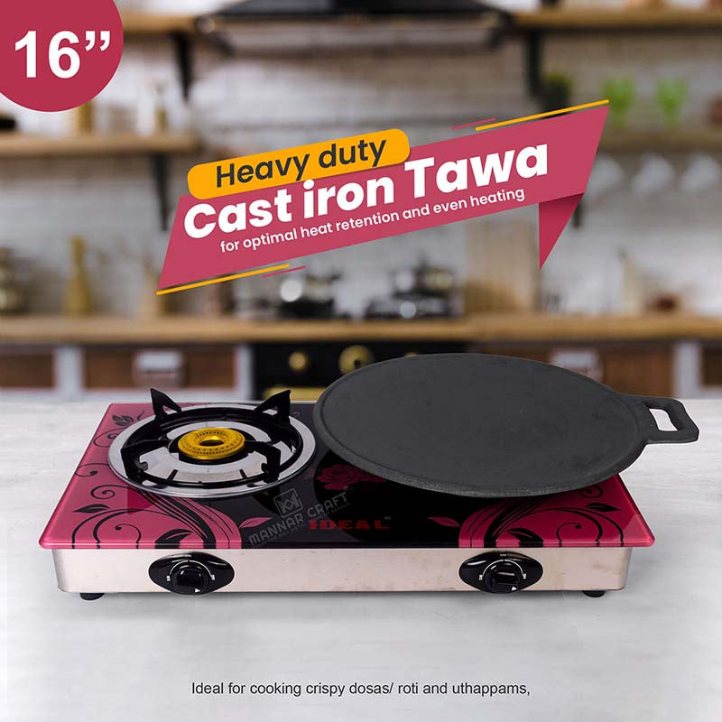 Cast Iron Tawa Cookware 15 Inches, 16 Inches - ArtyCraftz.com