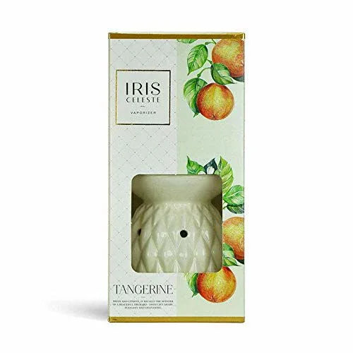 Celeste Vaporizer Set French Tangerine Fragrance With 1 Ceramic pot & 15 ml oil & 2 Tealights - ArtyCraftz.com
