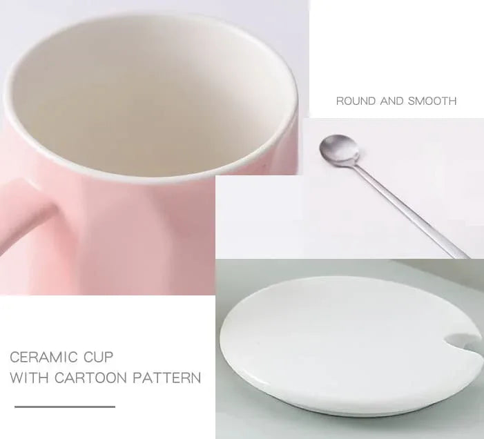Ceramic Pumpkin Shaped Coffee Mug with Saucer and Steel Spoon-ArtyCraftz.com