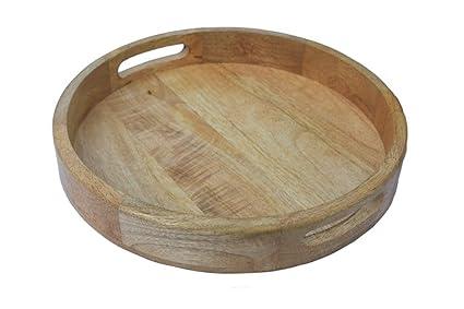 Classic Round Shape 10 inches Serving Tray in White background