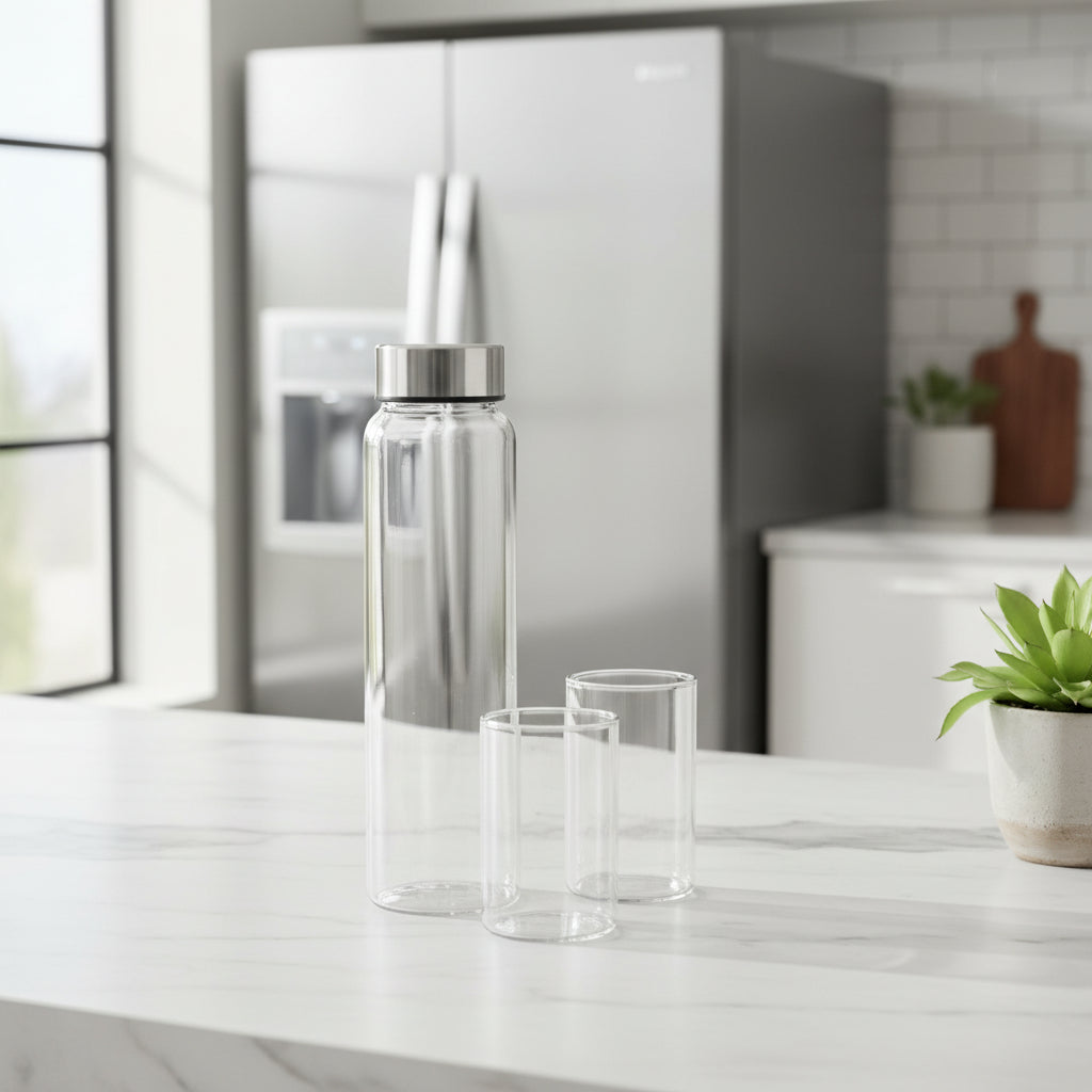 Clearvue Hydration Wall bottle with 2 Tumblers set-ArtyCraftz.com