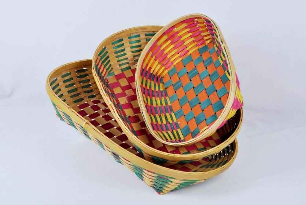 Bamboo Oval Basket