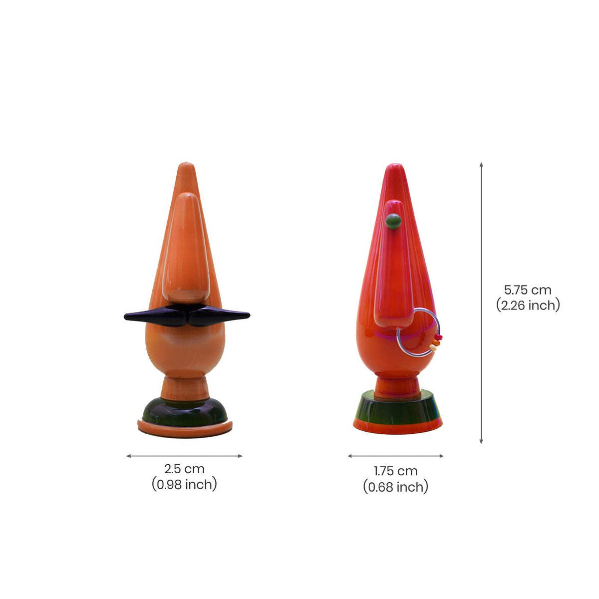 Colourful Channapatna wooden spectacles holders in traditional character designs-artycraftz.com