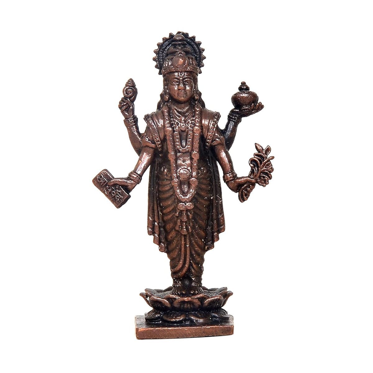 Copper Dhanvantari Statue