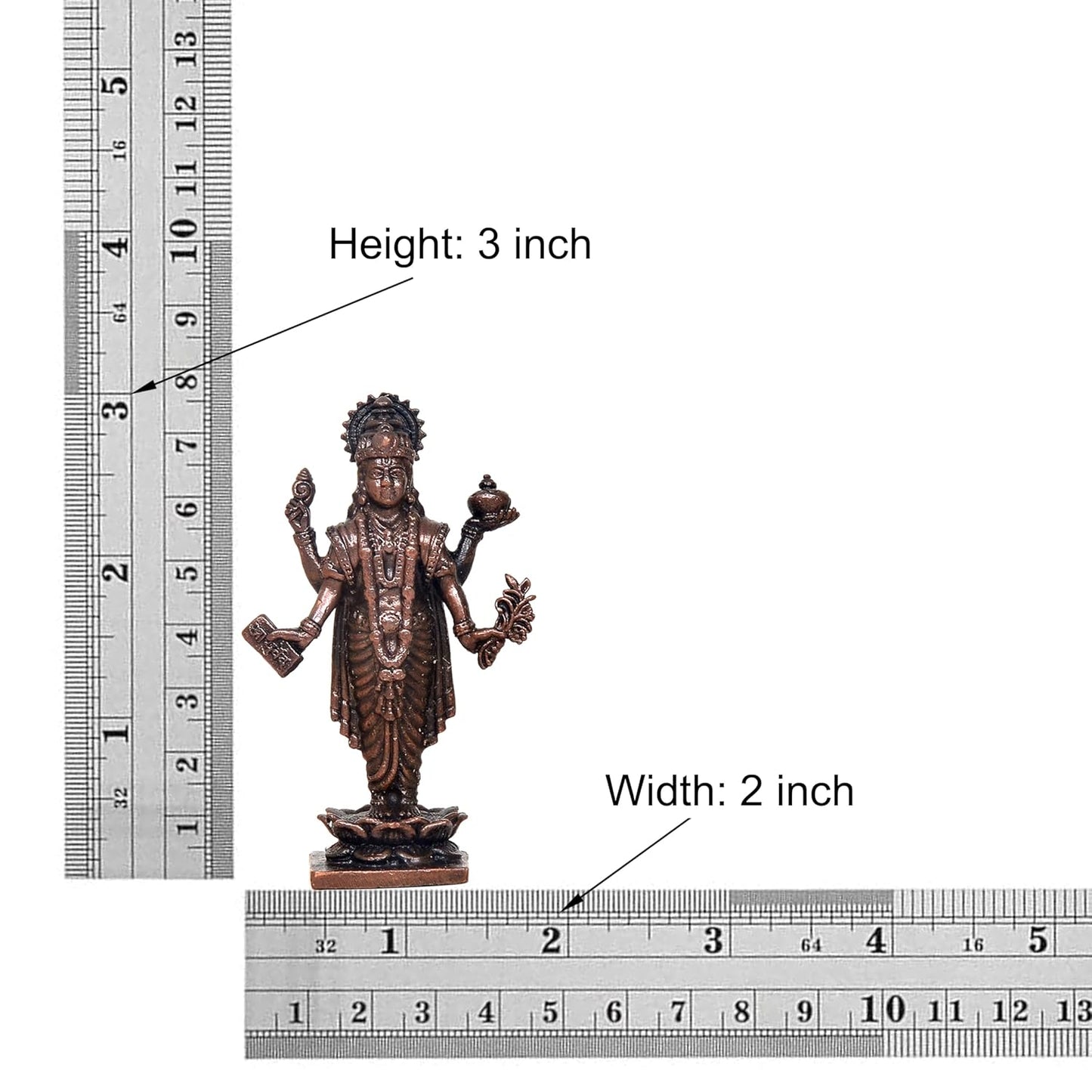Copper Dhanvantari Statue