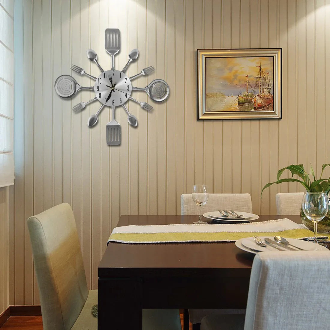 Cutlery Set Kitchen Wall Clock-ArtyCraftz.com
