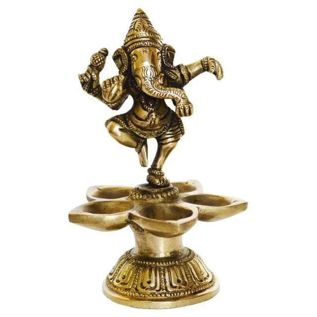 Dancing Ganesh Handicraft Brass Statue Idol Ganpati - ArtyCraftz.com