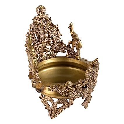 Handcrafted Royal Brass Ornate Flower Urli Bowl