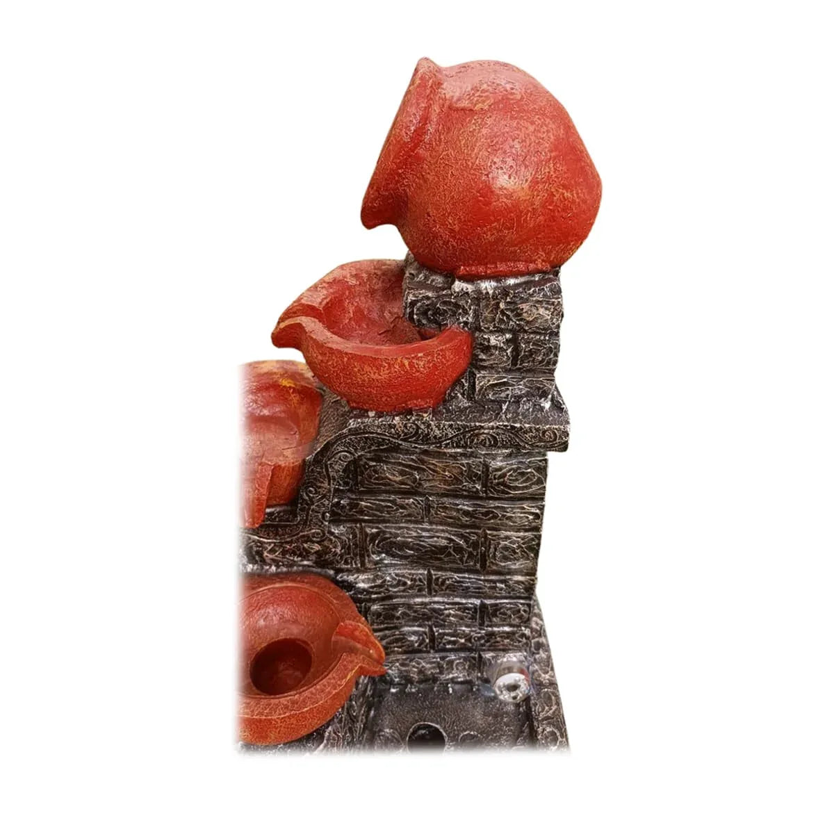 Divine Cascading 4 Diyas Resin Water Fountain-ArtyCraftz.com