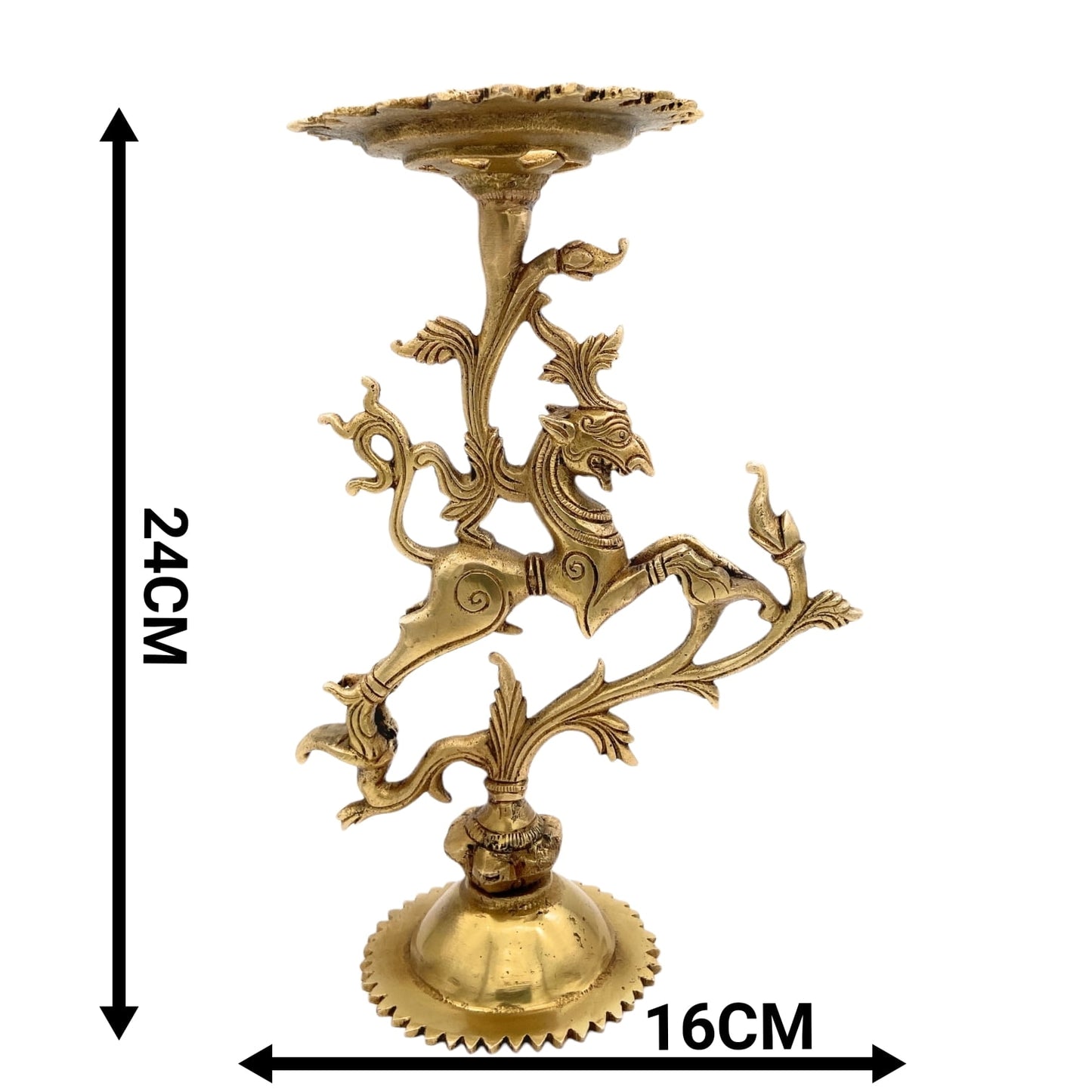 Brass Yali Candle Holder - ArtyCraftz.com