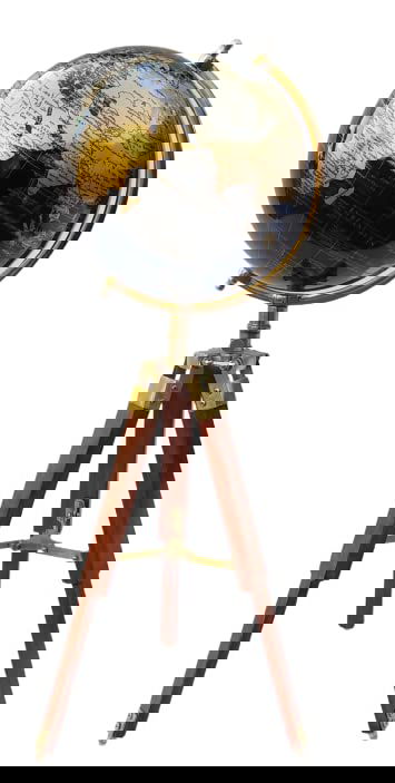 Educational Metal Wood Tripod Globe - ArtyCraftz.com