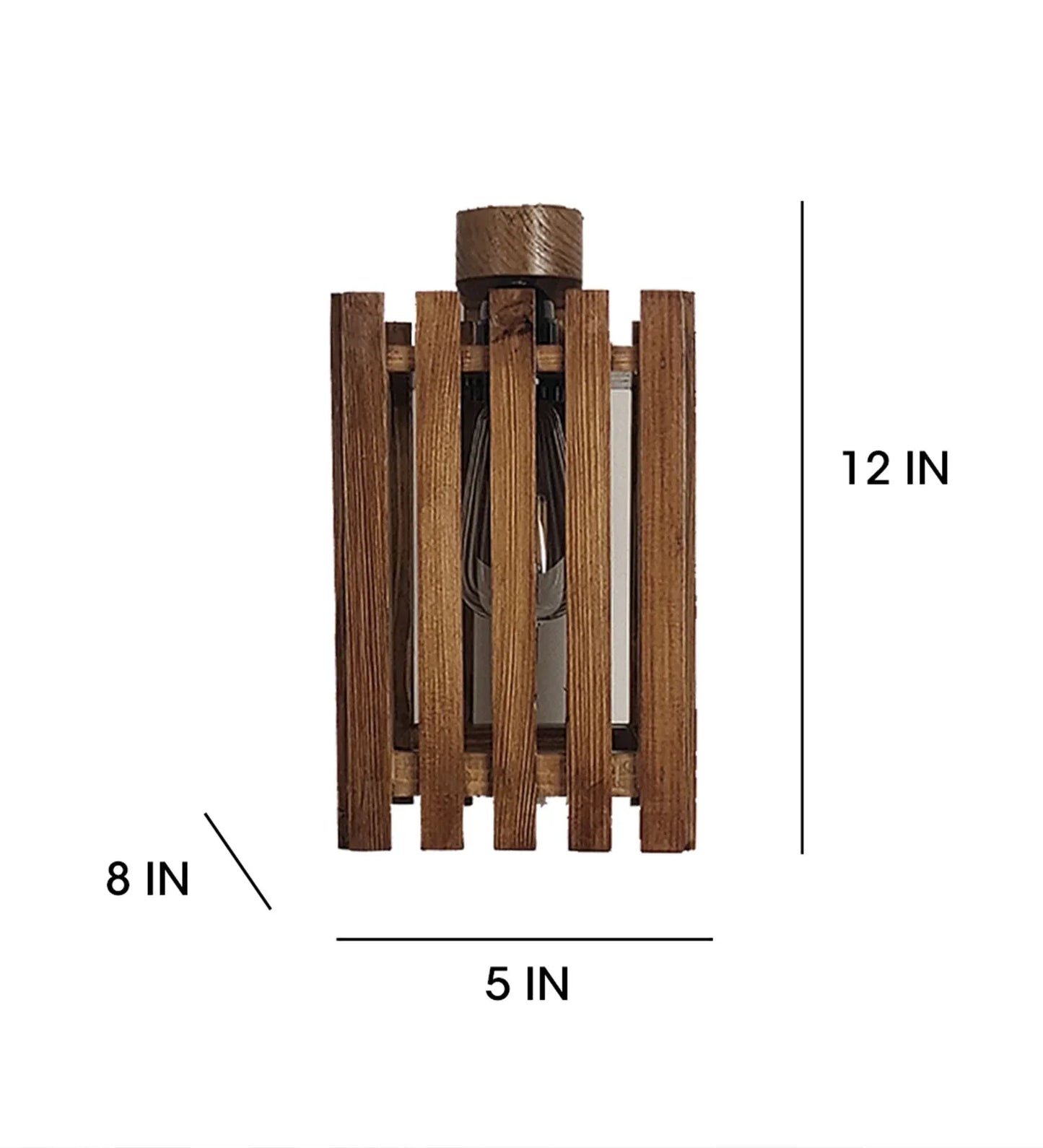 Elegant Brown Wooden Wall Light - ArtyCraftz.com