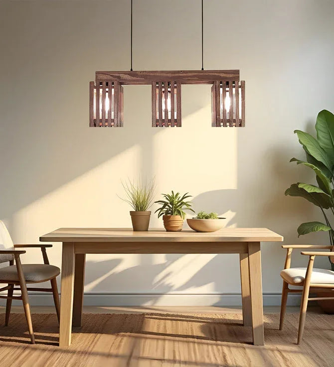 Elegant Brown Wooden Series Hanging Lamp-ArtyCraftz.com