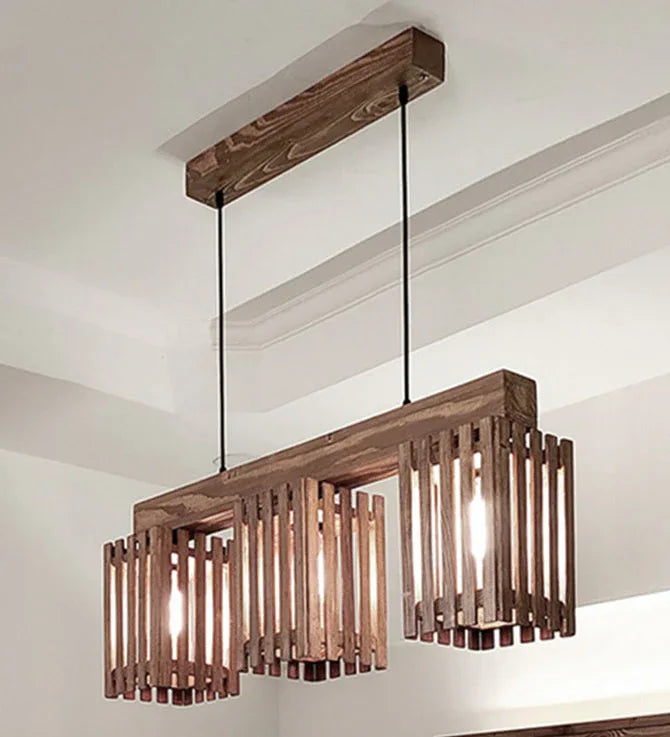 Elegant Brown Wooden Series Hanging Lamp-ArtyCraftz.com