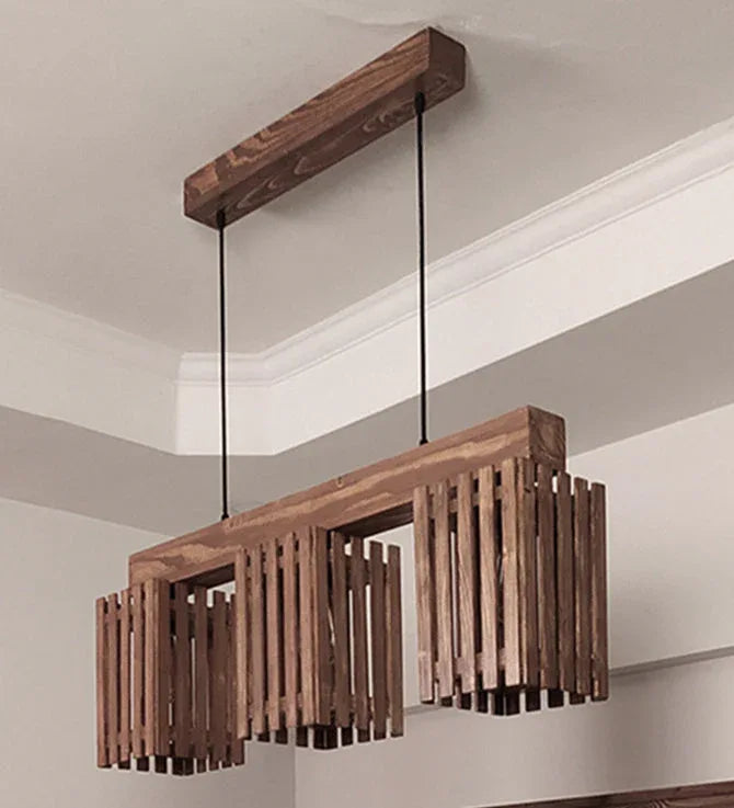 Elegant Brown Wooden Series Hanging Lamp-ArtyCraftz.com
